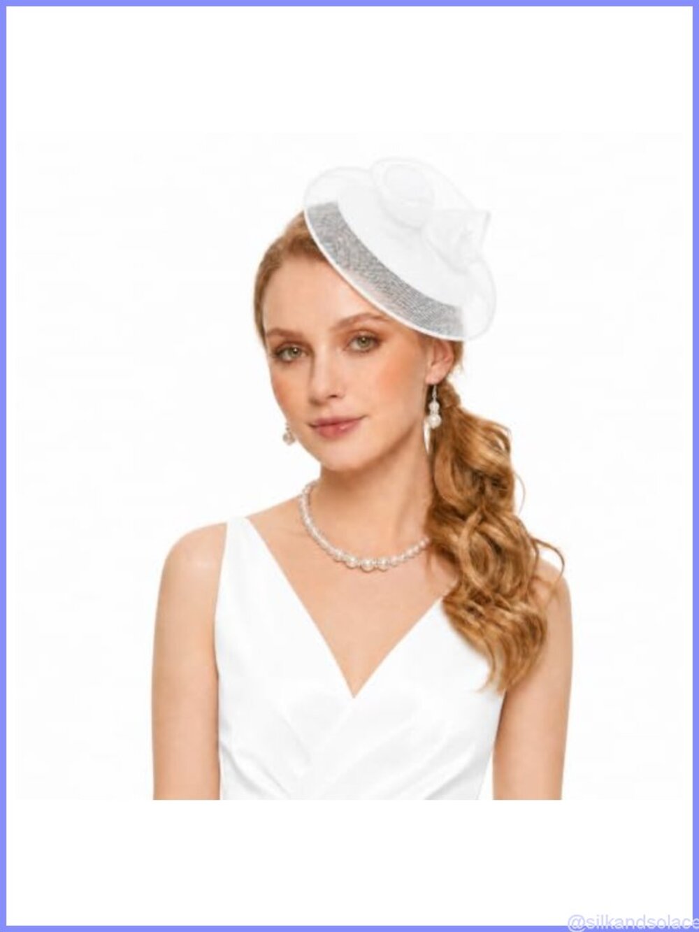 Women's Floral Mesh Fascinator Pillbox Headband Tea Party Hat